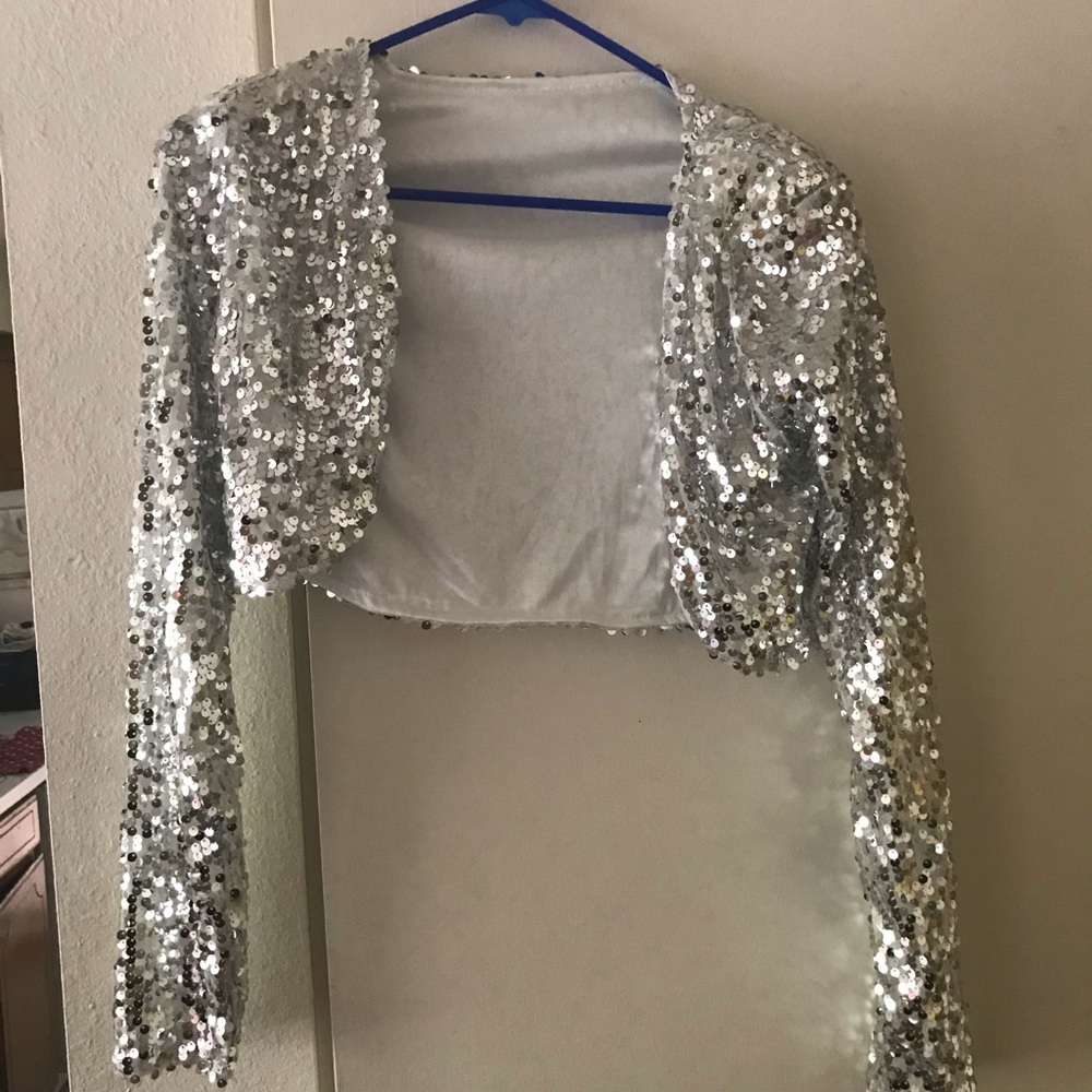 Sequined short dance performance jacket